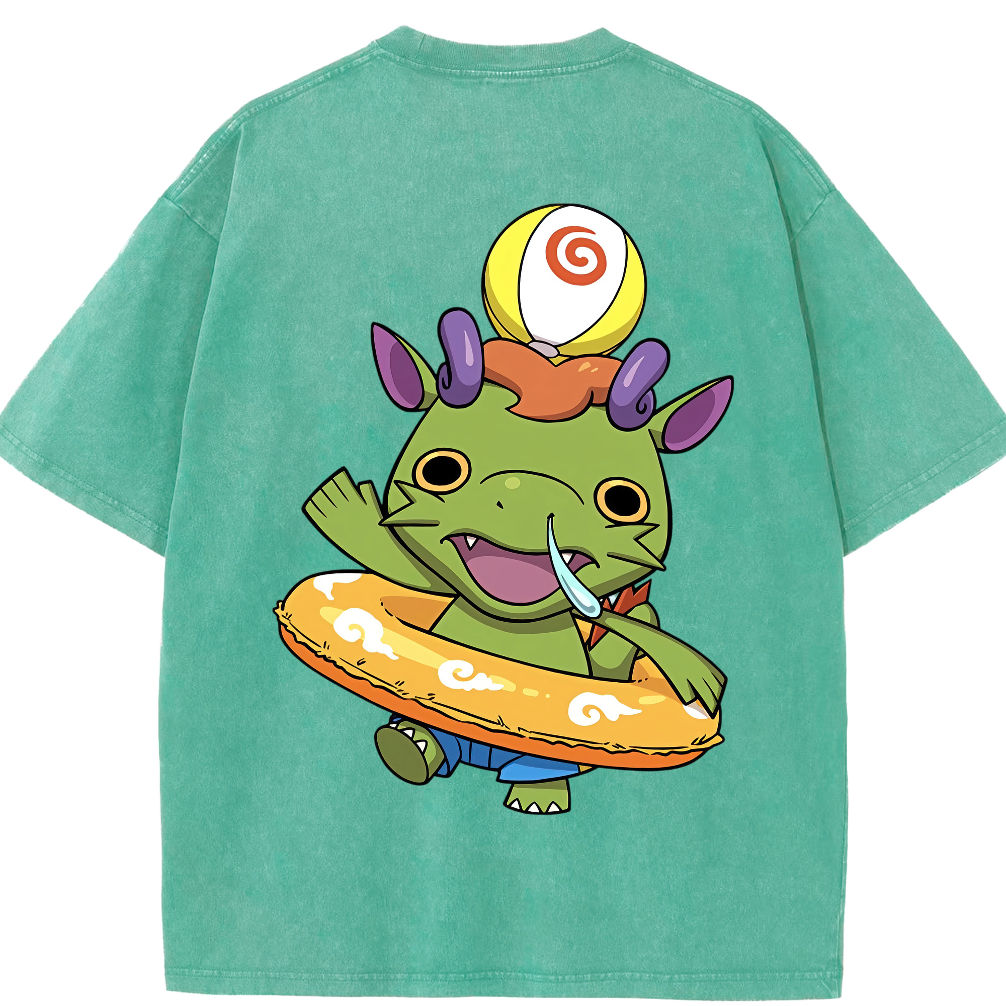 （画像用） 妖怪ウォッチ Yo-kai Watch 綿100% ヴィンテージ風 半袖Tシャツ（背面プリント）
